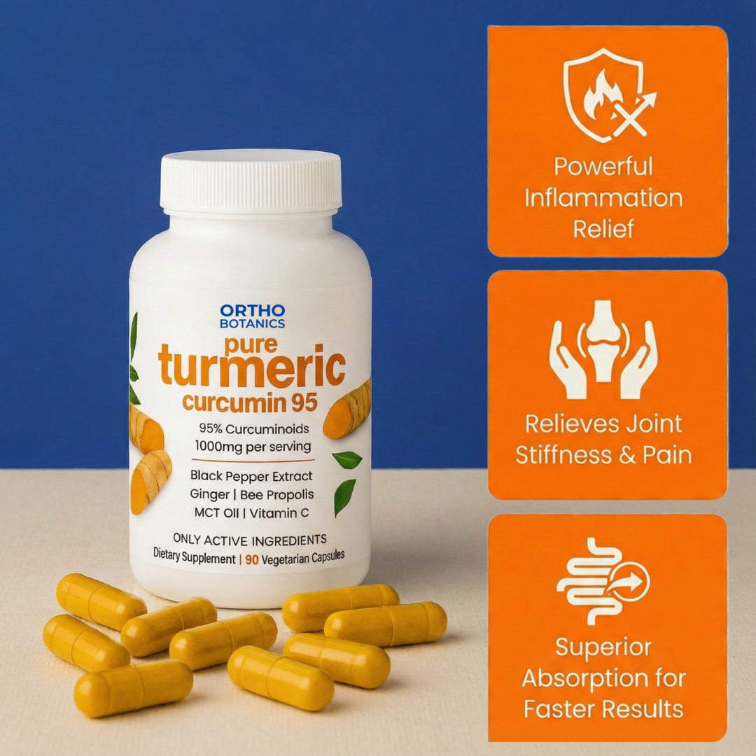 OrthoBotanics© Turmeric Curcumin Capsules (1,000mg)